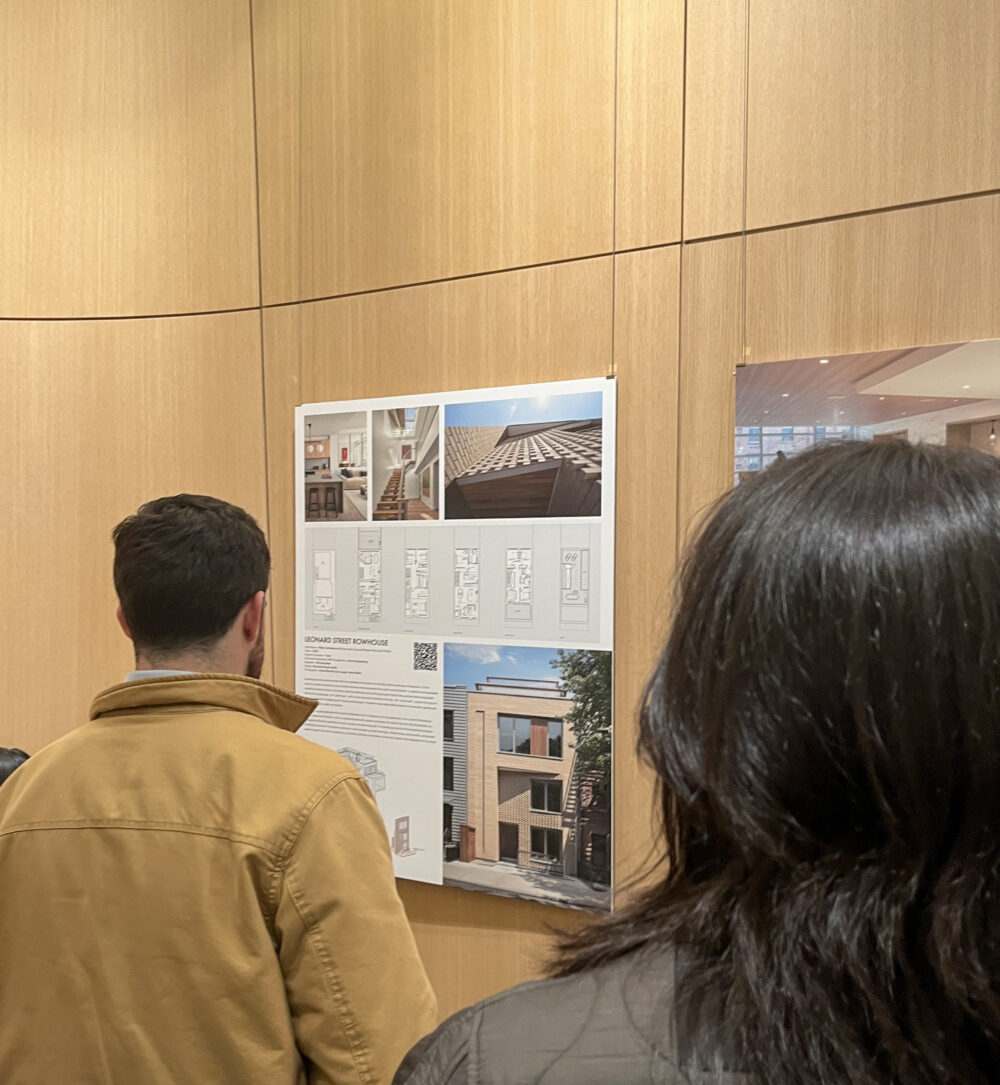 Leonard Street Rowhouse exhibition board